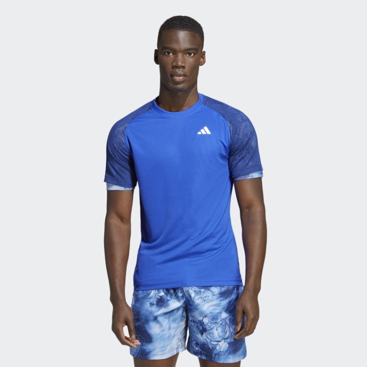 Melbourne Tennis Heat.rdy Raglan Tee Adidas Bleu