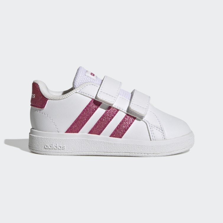 Adidas Grand Court Lifestyle Chaussures Auto-agrippantes Magenta Réel