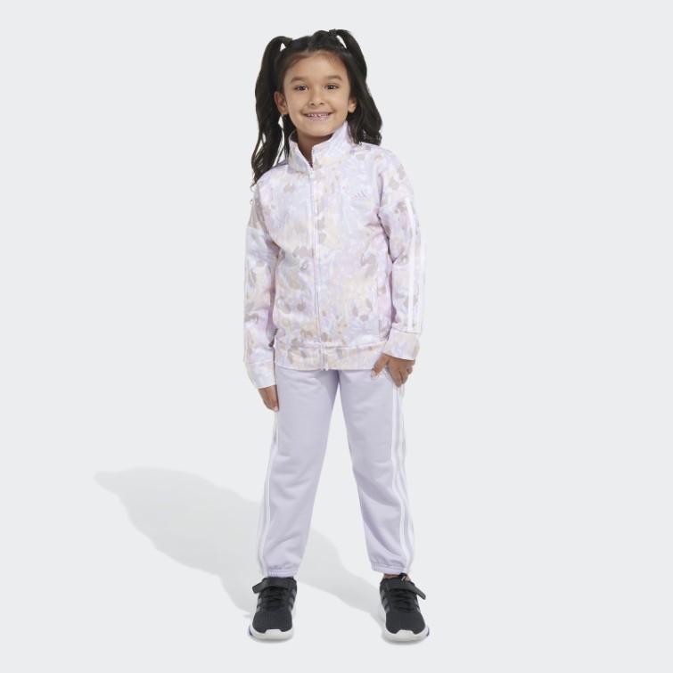 Ensemble Trk En Tricot Imprimé Adidas Blanc