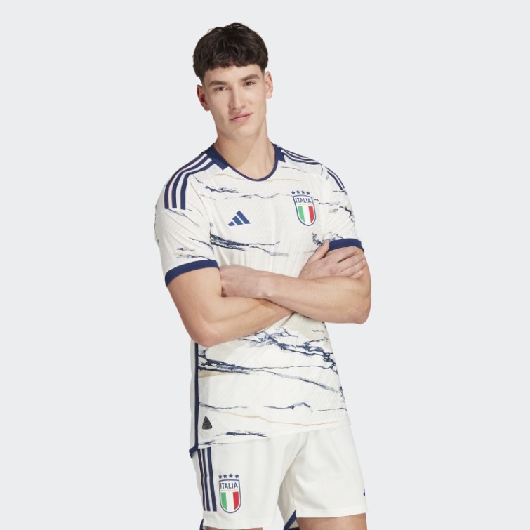 Maillot Extérieur Italie 2023 Authentique Adidas Blanc