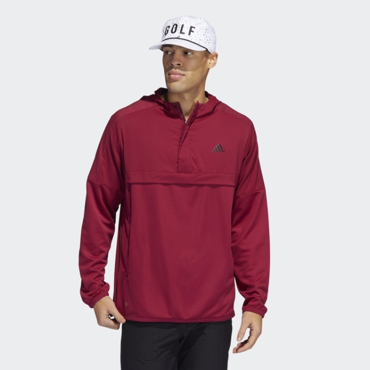 Adidas Pull Anorak Demi-zip Bordeaux