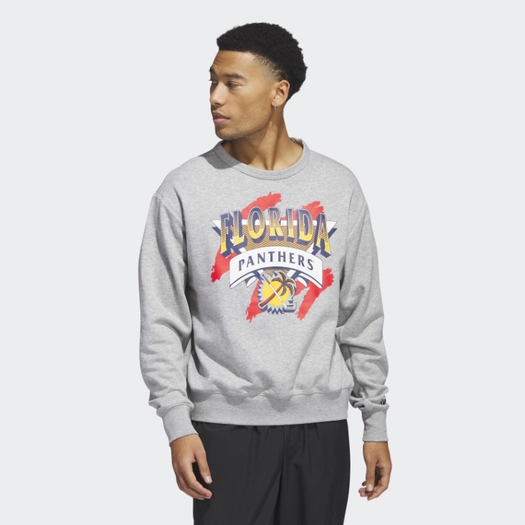 Sweat Ras Du Cou Vintage Panthers Gris Moyen Adidas