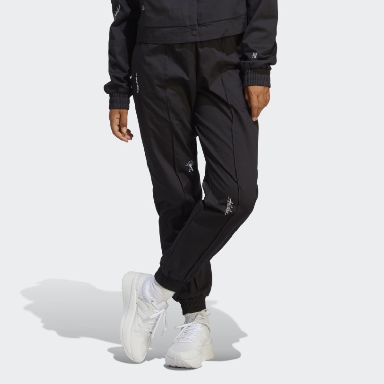 Pantalon Ample Adidas Noir Avec Graphismes Inspirés Des Cristaux De Guérison