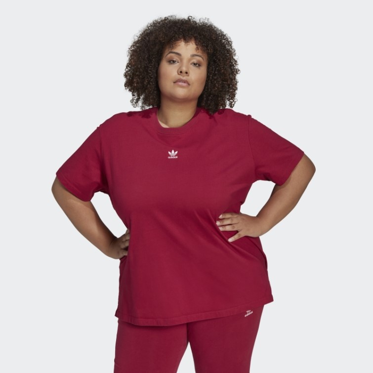 T-shirt Adidas (grande Taille) Bordeaux