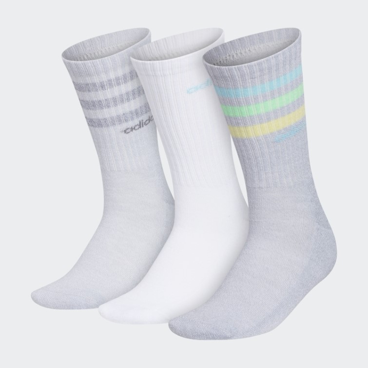 Adidas 3-stripes Crew Chaussettes 3 Paires Gris