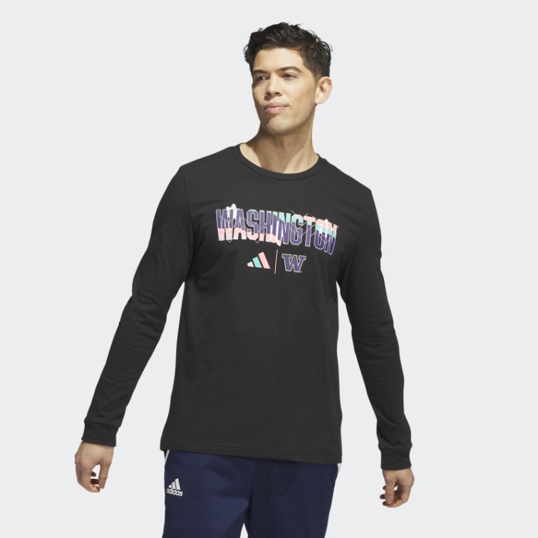 T-shirt Manches Longues Huskies Noir Adidas