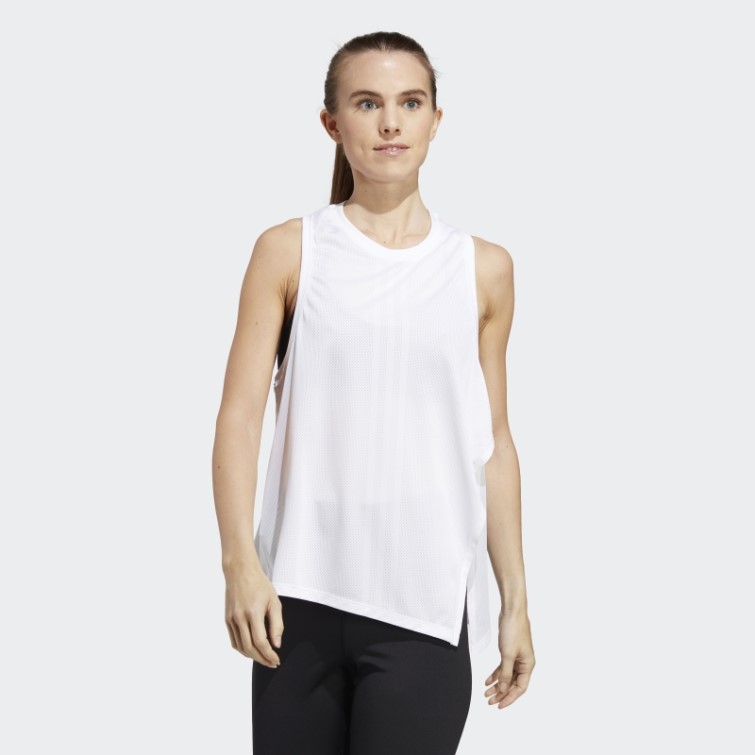 Débardeur D'entraînement Adidas Hiit Aeroready Quickburn Blanc