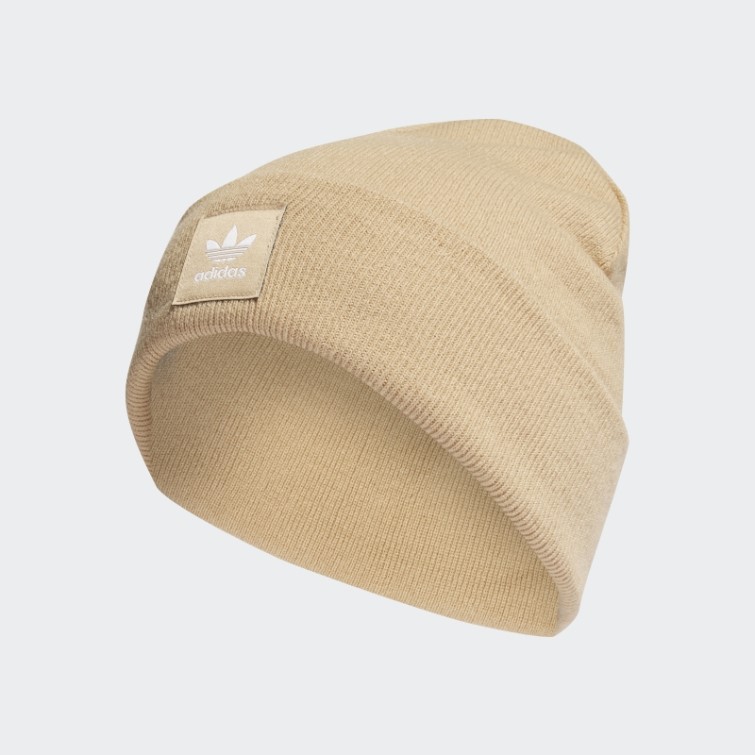 Bonnet Revers Adicolor Beige Adidas