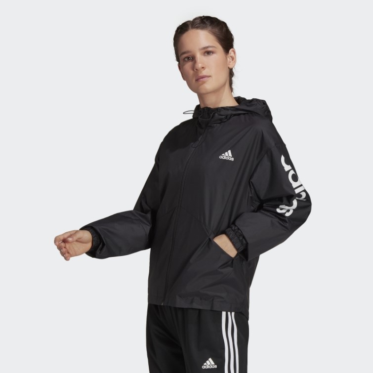 Coupe-vent Logo Oversize Essentials Adidas Noir