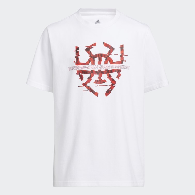 Blanc Donovan Mitchell D.o.n. Numéro 4 T-shirt Adidas