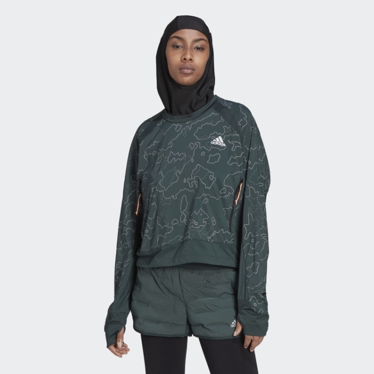 Veste Ras Du Cou X-city Running Adidas Verte