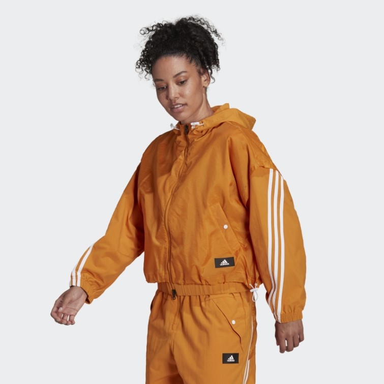 Focus Orange Hot Adidas Sportswear Future Icons Sweat à Capuche Tissé à 3 Bandes
