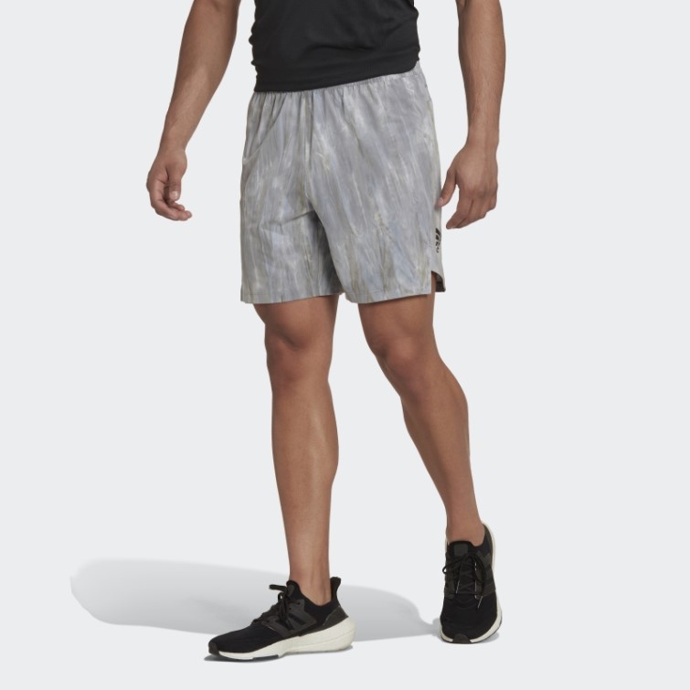 Adidas Short D'entrainement Spray Dye Argent