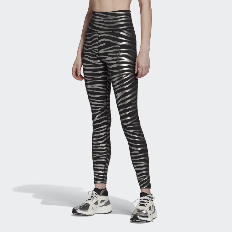Adidas By Stella Mccartney Collants D'entraînement à Imprimé Métallisé Noir Mode