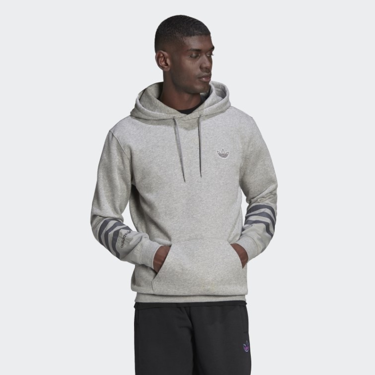 Sweat à Capuche En Polaire Adidas Sprt Mode Gris Moyen