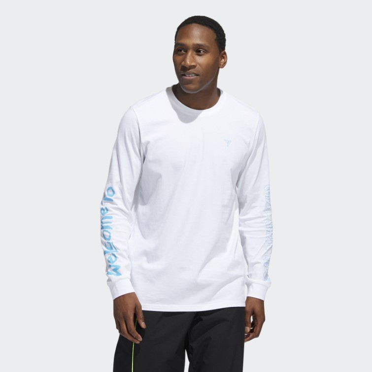 T-shirt Graphique Adidas Trae Blanc