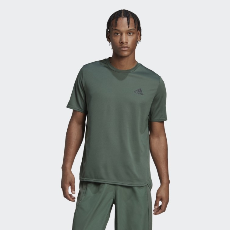 Adidas Aeroready Conçu Pour Le Mouvement T-shirt Vert Oxyde
