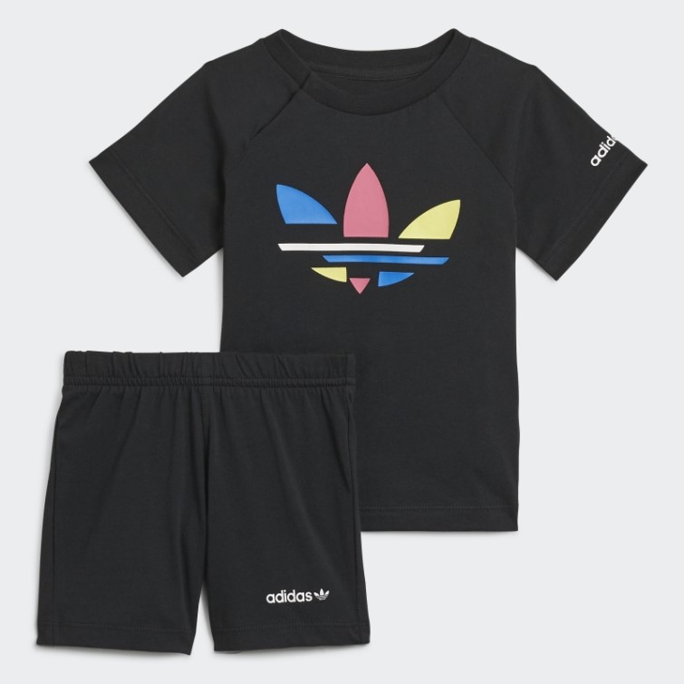 Ensemble Short Et Tee Adicolor Adidas Noir