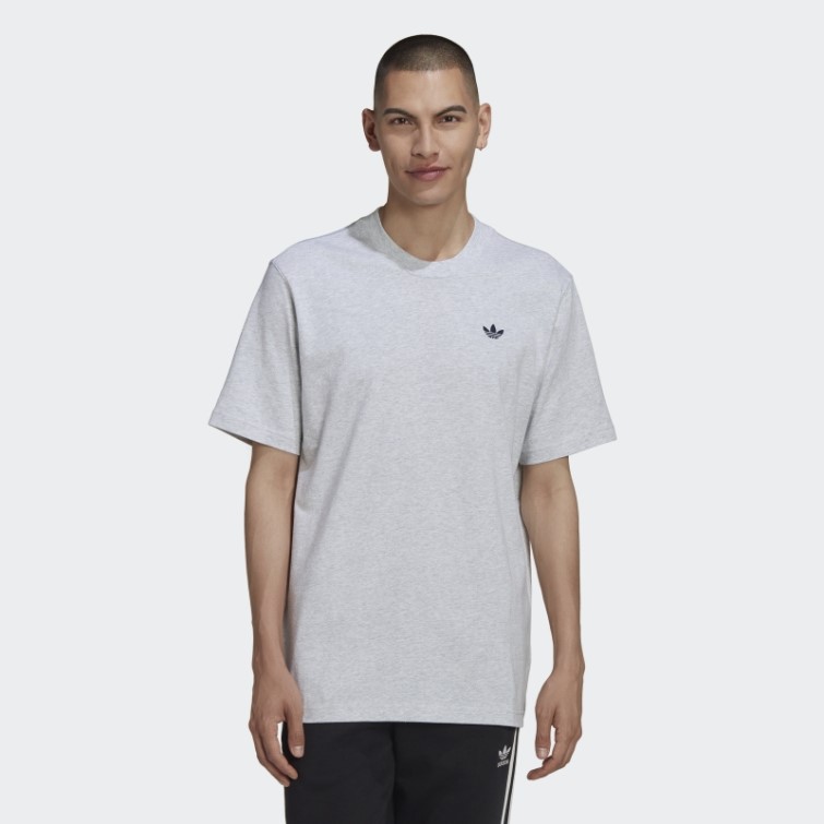 Tee Shirt Adidas Varsity Loose Gris Clair Chiné