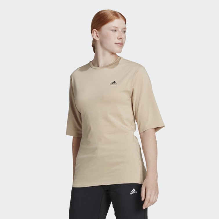 Adidas Run Icons Made With Nature T-shirt De Course Beige