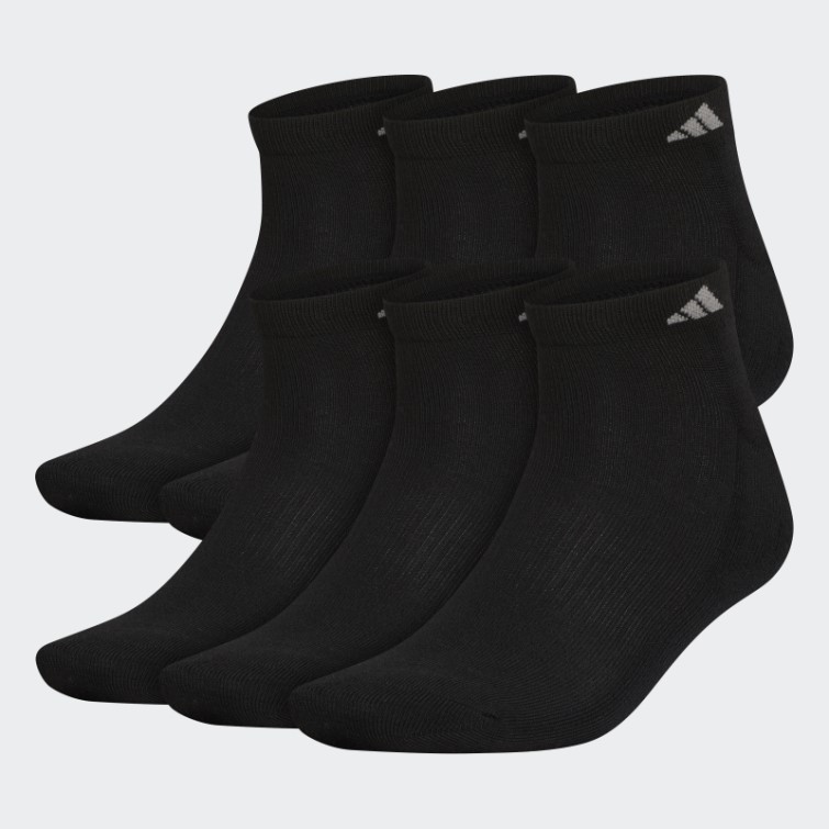 Chaussettes Athlétiques Amorties Basses 6 Paires Xl Noir Adidas