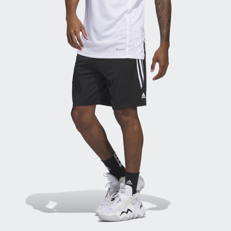 Short De Basket Adidas Legends 3 Bandes Noir