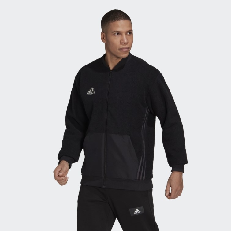 Essentials Holiday Pack Sherpa Bomber Veste Adidas Noir