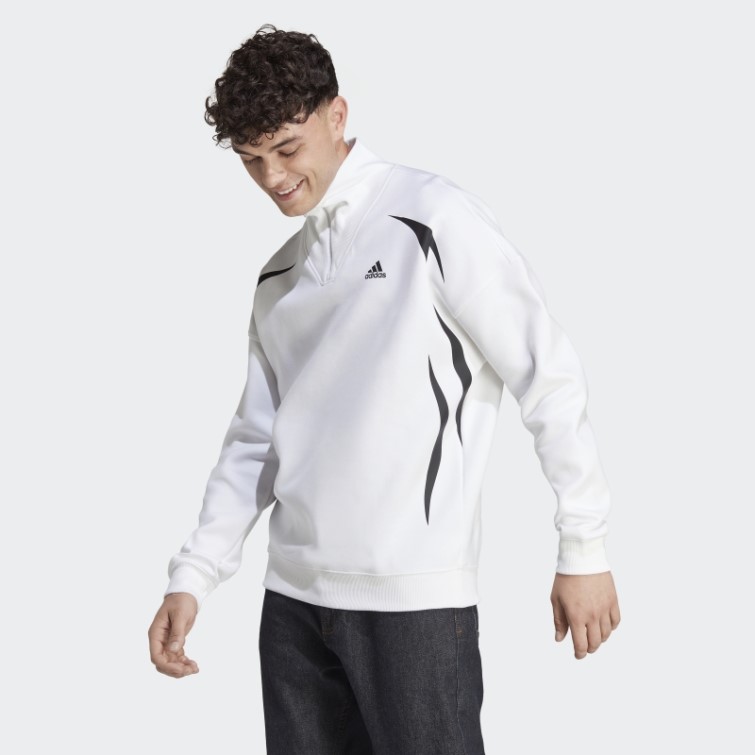 Sweat Adidas Colorblock Quarter Zip Noir