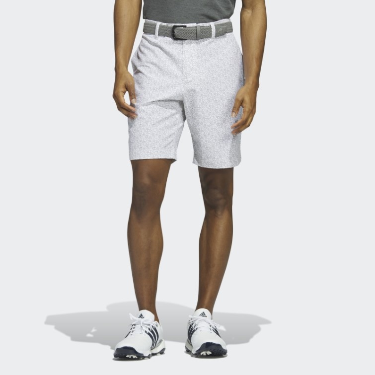 Adidas Short De Golf Imprimé Ultimate365 Neuf Pouces Blanc