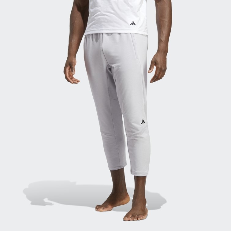Gris Clair Chiné Conçu Pour L'entraînement Yoga Pantalon D'entraînement 7/8 Adidas