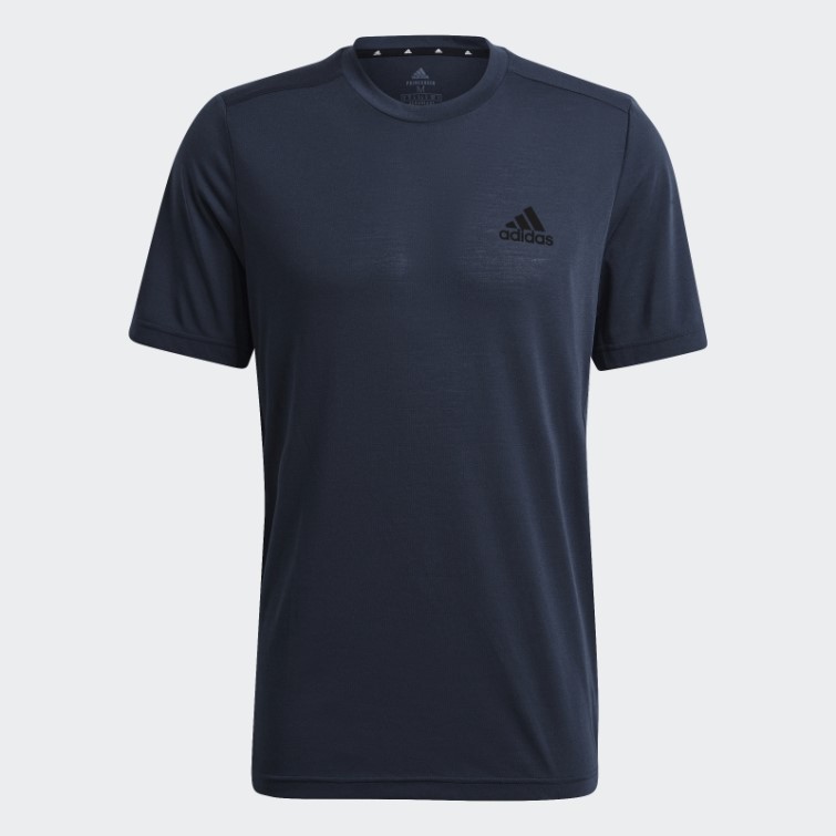 Adidas Aeroready Conçu Pour Déplacer Le Tee-shirt De Sport Feelready Bleu Marine