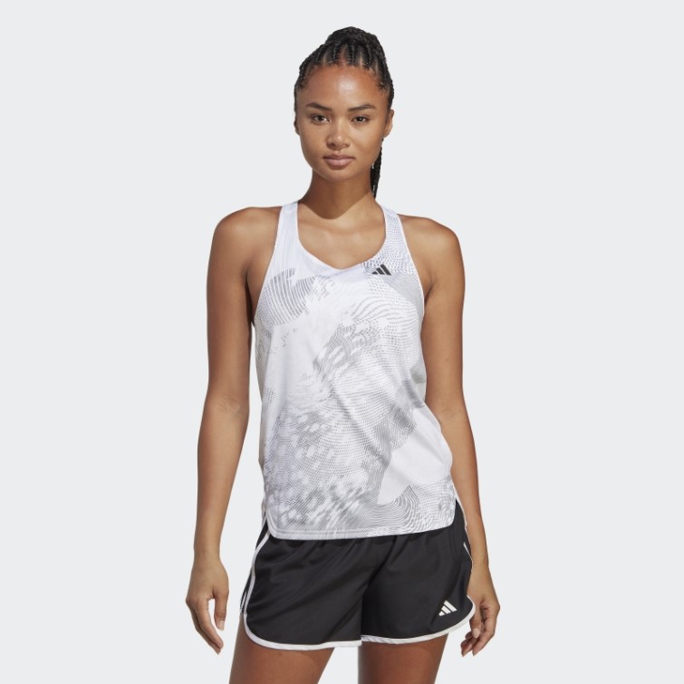 Débardeur Adidas Adizero Running Blanc