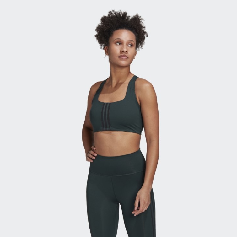 Soutien-gorge à Maintien Moyen Adidas Powerimpact Training Vert