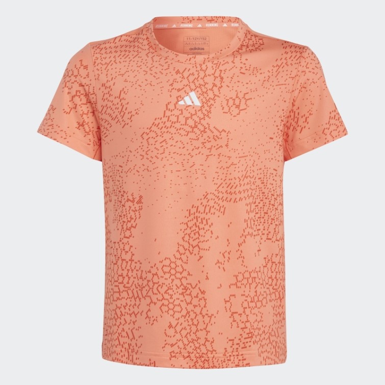Adidas Aeroready 3-stripes T-shirt Imprimé Corail