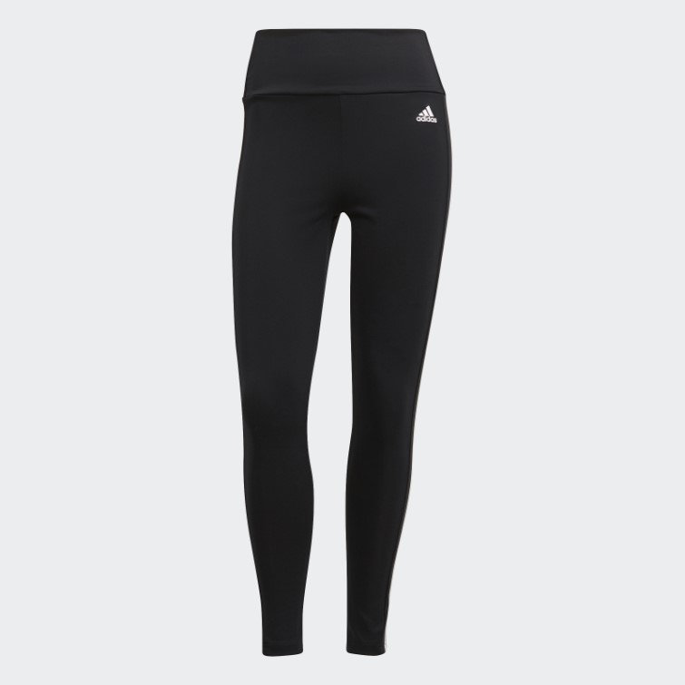 Adidas Designed To Move Legging Sport Taille Haute 3 Bandes 7/8 Noir