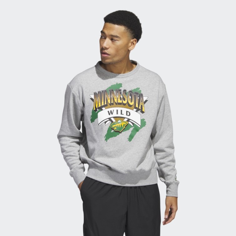 Sweat Gris Moyen Wild Vintage Crew Adidas