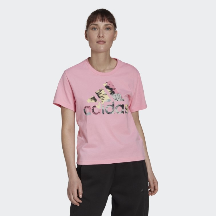 Adidas T-shirt Regular Imprimé Rose