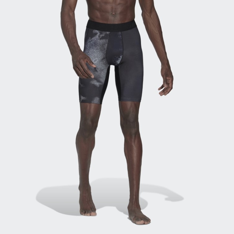 Collants Courts D'entraînement Techfit Allover Print Multicolore Adidas