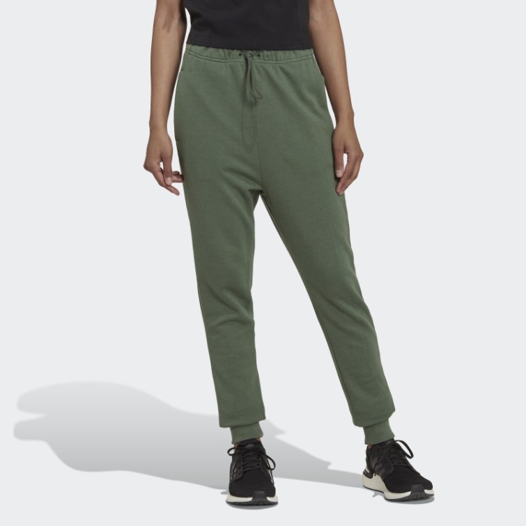 Studio Lounge Pantalon Taille Haute Adidas Vert Oxyde
