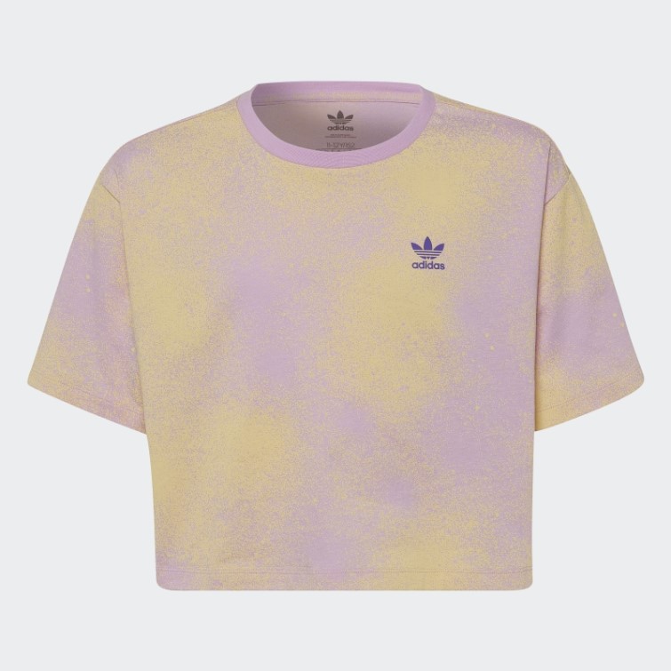 T-shirt Court à Imprimé Graphique Lilas Adidas