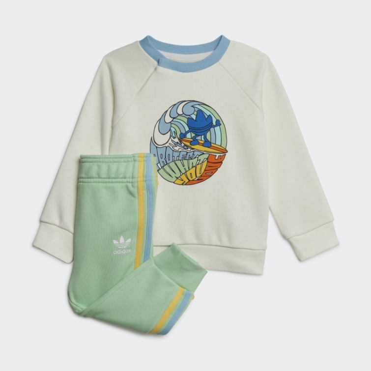 Ensemble Ras Du Cou Adidas Blanc Imprimé Graphique
