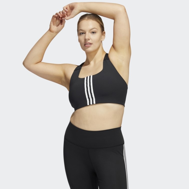 Soutien-gorge Noir Adidas Powerimpact Training Medium-support (taille Plus)
