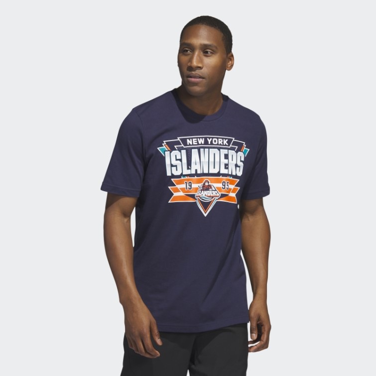 Tee Shirt Islanders Playmaker Bleu Marine Adidas