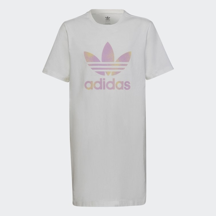 Robe T-shirt Logo Graphique Adidas Blanc