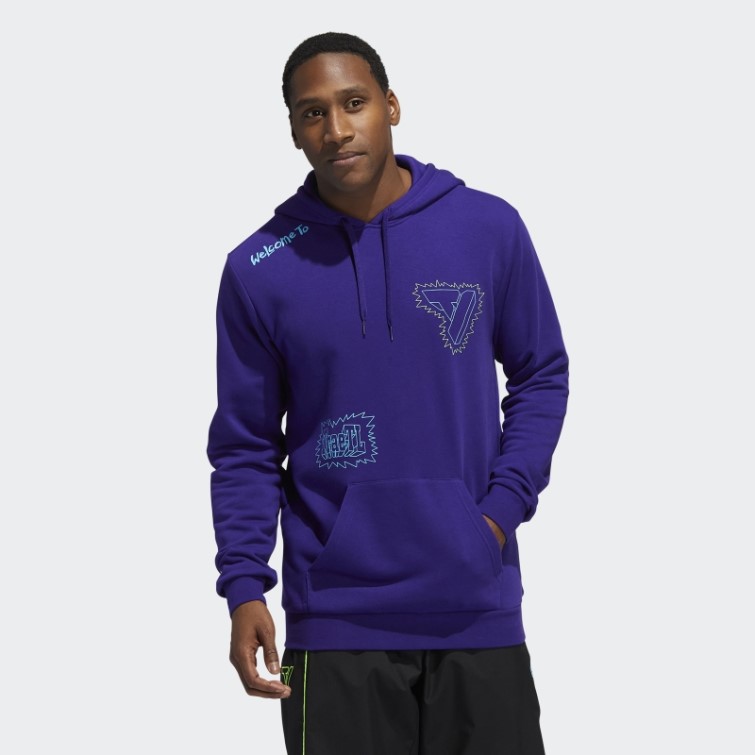 Sweat à Capuche Adidas Trae Violet