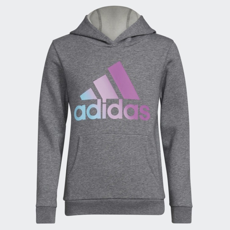 Sweat à Capuche En Molleton Graphique Adidas Charcoal Hthd