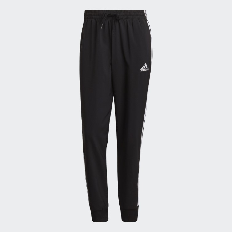 Pantalon Adidas Aeroready Essentials Noir à 3 Bandes Tissées