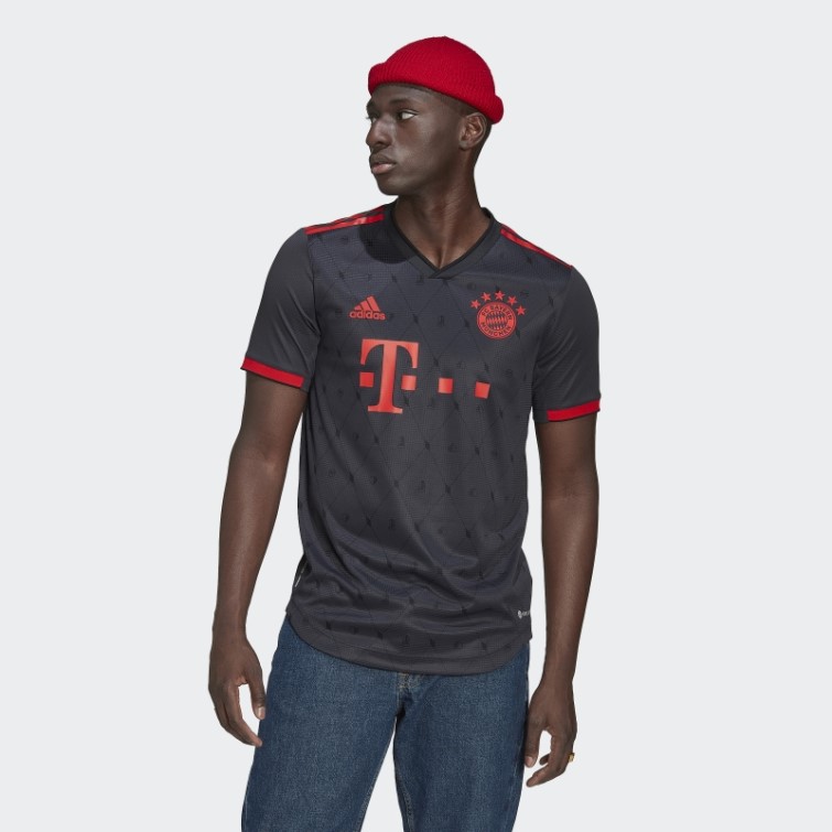 Maillot Adidas Fc Bayern 22/23 Third Authentique Mode Gris Nuit