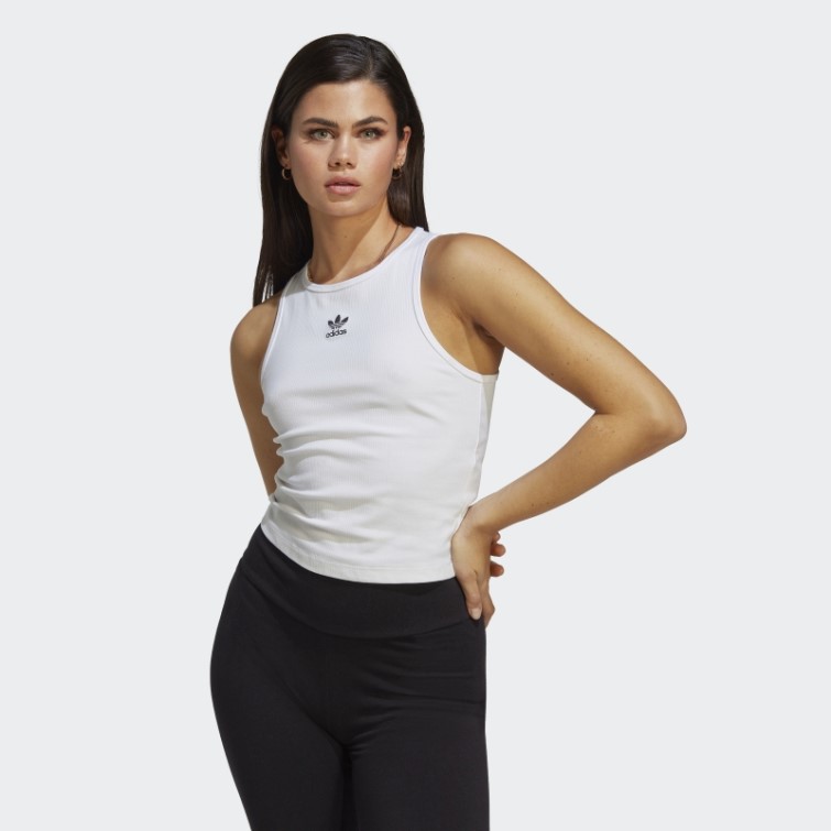 Adicolor Essentials Débardeur Côtelé Blanc Adidas