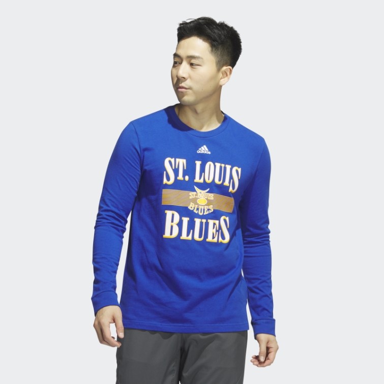 T-shirt à Manches Longues Adidas Bleu Royal Blues Playmaker